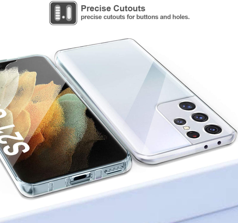Transparant 360 Graden Telefoonhoesje voor Samsung Galaxy S21 Ultra