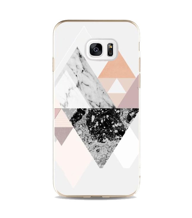 Flexibel TPU telefoonhoesje met geometrische print voor Galaxy S7 Edge