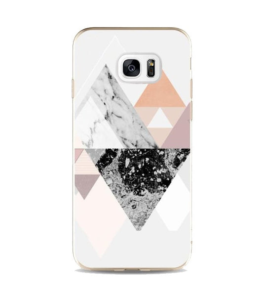 Flexibel TPU telefoonhoesje met geometrische print voor Galaxy S7 Edge