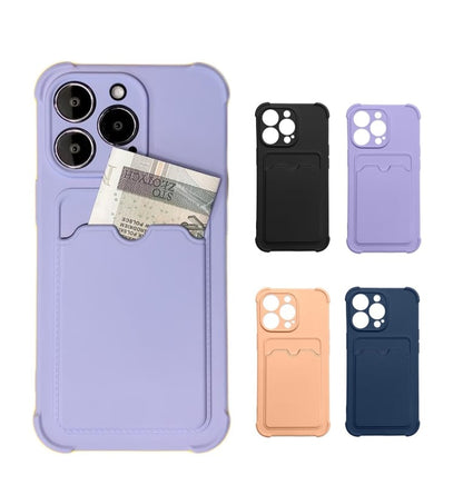 TPU telefoonhoesje met pasjesvakje voor iPhone 12 Pro Max