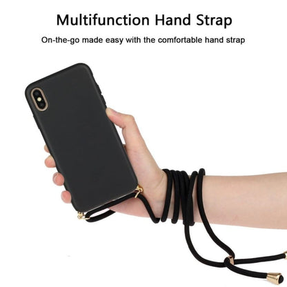 Crossbody TPU Telefoonhoesje met Verstelbaar Koord Zwart