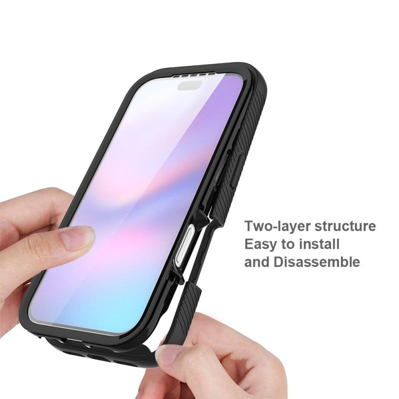 360° Full Protect Hoesje met Geïntegreerde Screenprotector Zwart