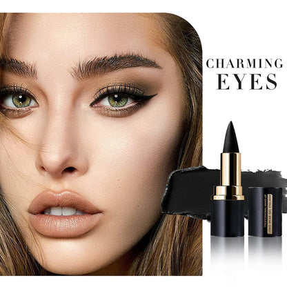 Matte sneldrogende eyeliner met lippenstiftvormig ontwerp