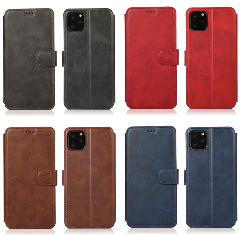 Luxe PU-leren wallet bookcase voor iPhone 12 Pro Max