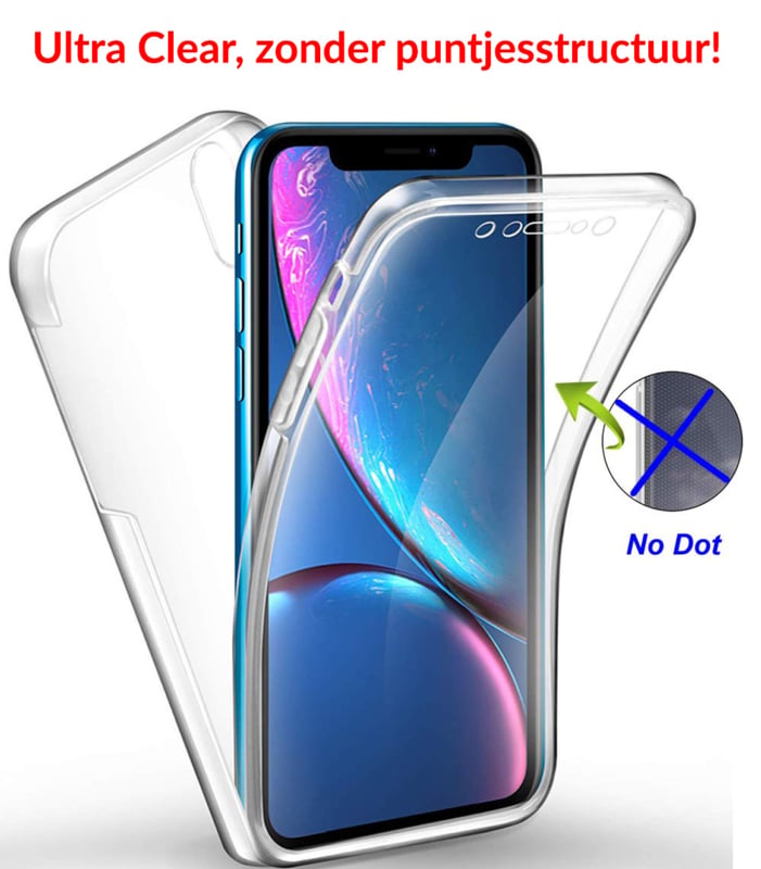 Transparant hybride telefoonhoesje met 360-graden bescherming voor iPhone Xr