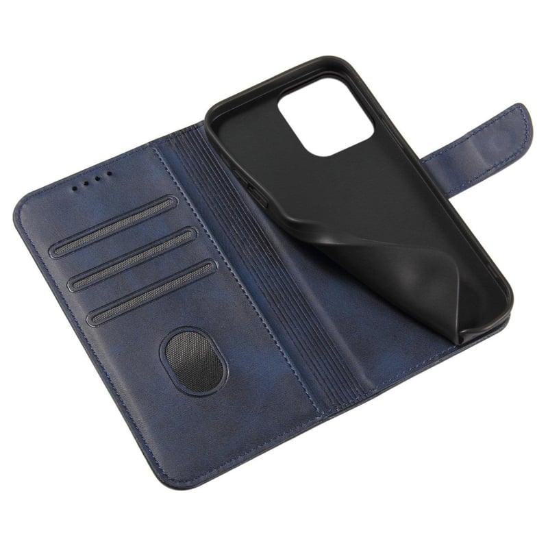 PU-Leren bookcase portemonnee hoesje met pashouder voor Galaxy S24 Ultra Blauw