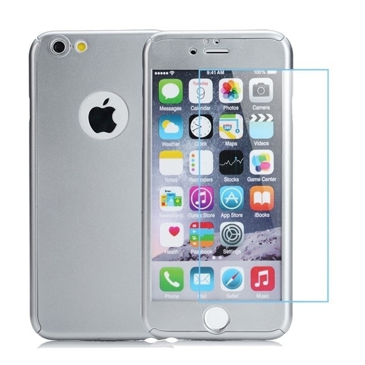 360 Graden full cover telefoonhoesje met tempered glass voor iPhone 5 / 5S / SE