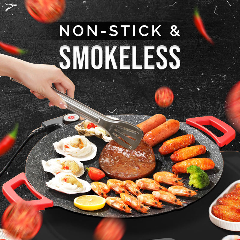 Elektrische grillpan met antiaanbaklaag van 30 cm