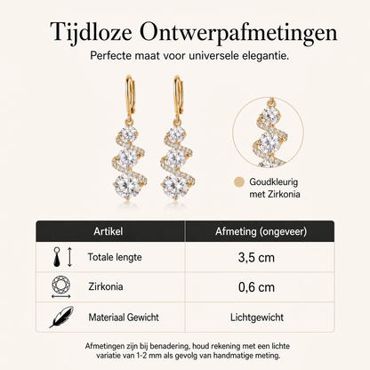 Asymmetrische spiraalvormige hangoorbellen met speelse vormen