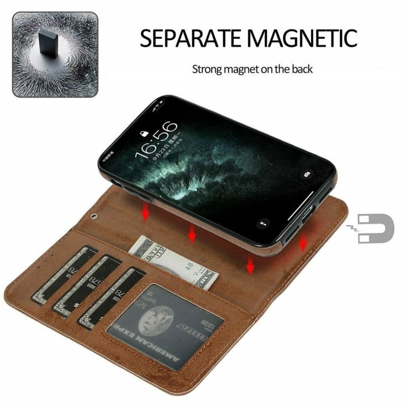 Magnetisch bookcase hoesje met uitneembare backcover