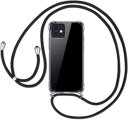 Transparant TPU Hoesje met Verstelbaar Koord voor iPhone 15 Plus