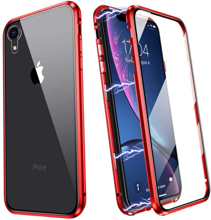 Magnetisch telefoonhoesje met dubbelzijdig glas voor iPhone XR