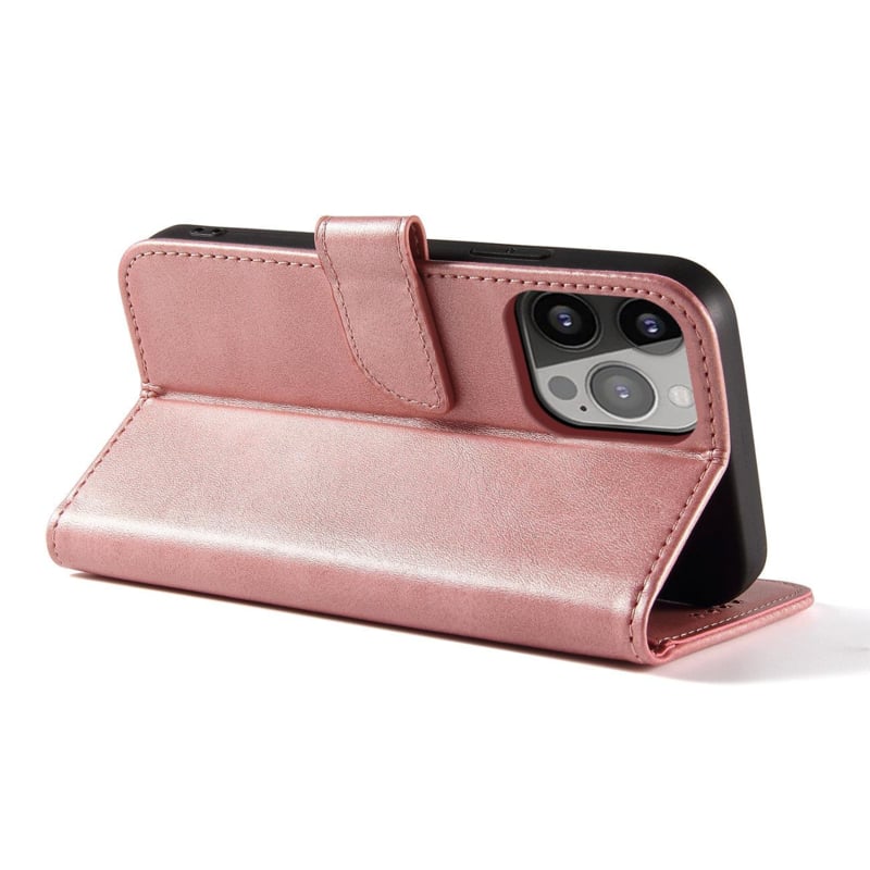 Leren bookcase portemonnee hoesje voor Samsung Galaxy S24 Plus roze