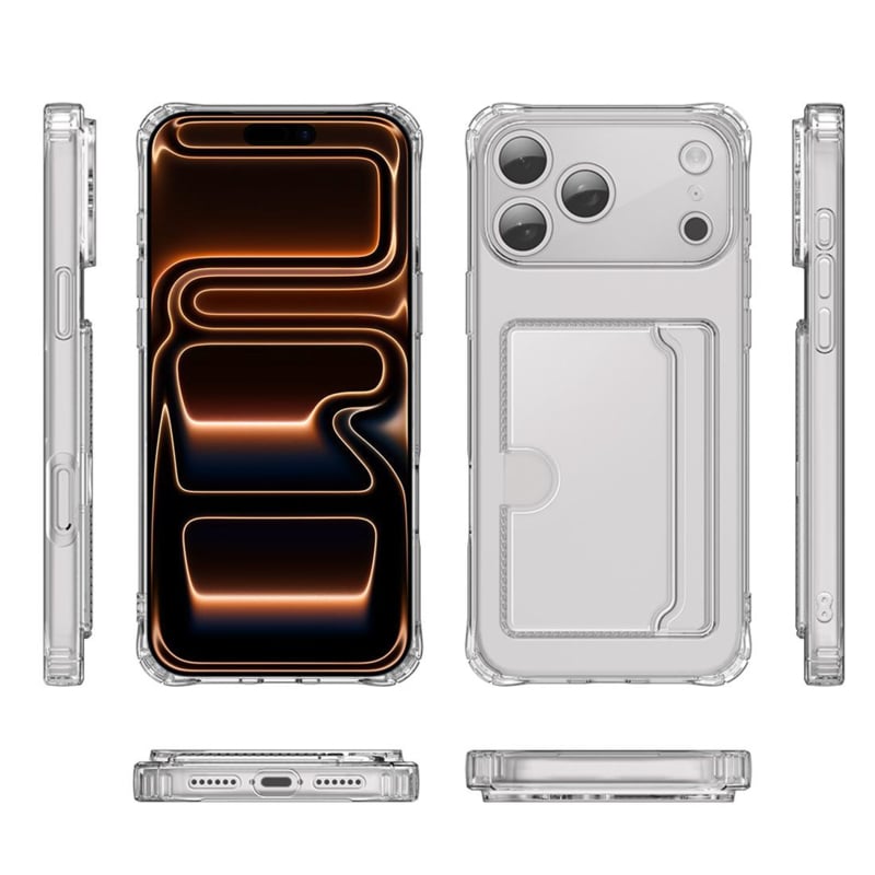 Transparant TPU Telefoonhoesje Met Pasjeshouder voor iPhone 17 Pro Max