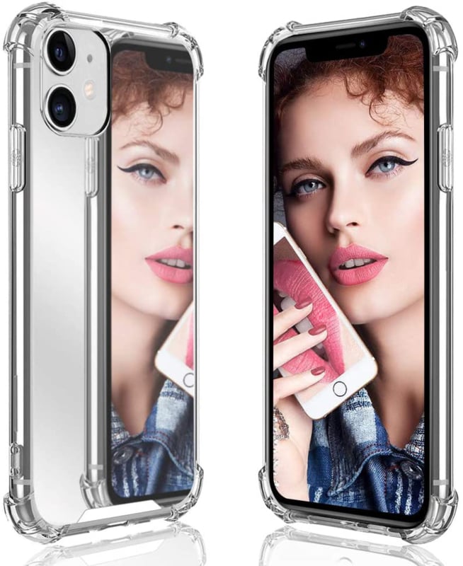 TPU spiegelhoesje voor iPhone 12 Mini met schokabsorptie