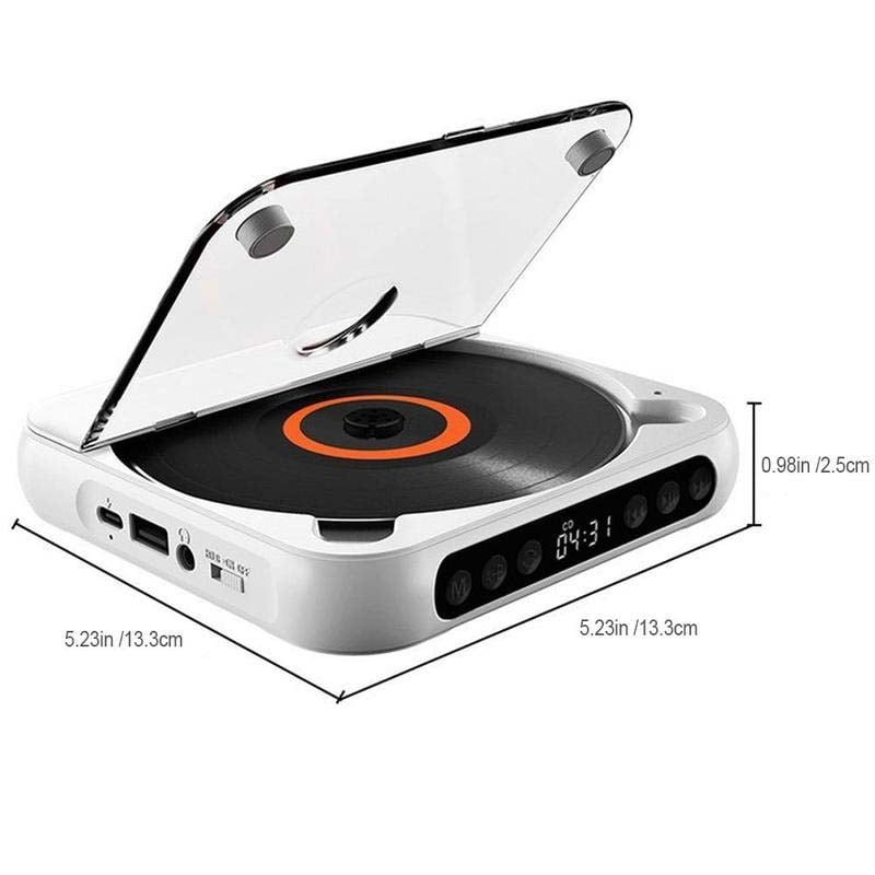 Draagbare cd-speler met bluetooth en oplaadbare batterij