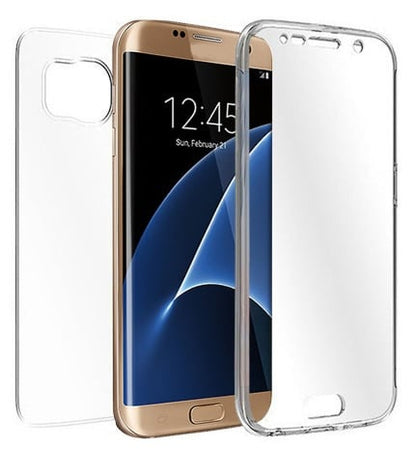 Transparant TPU telefoonhoesje met 360 graden bescherming voor Galaxy S6 Edge