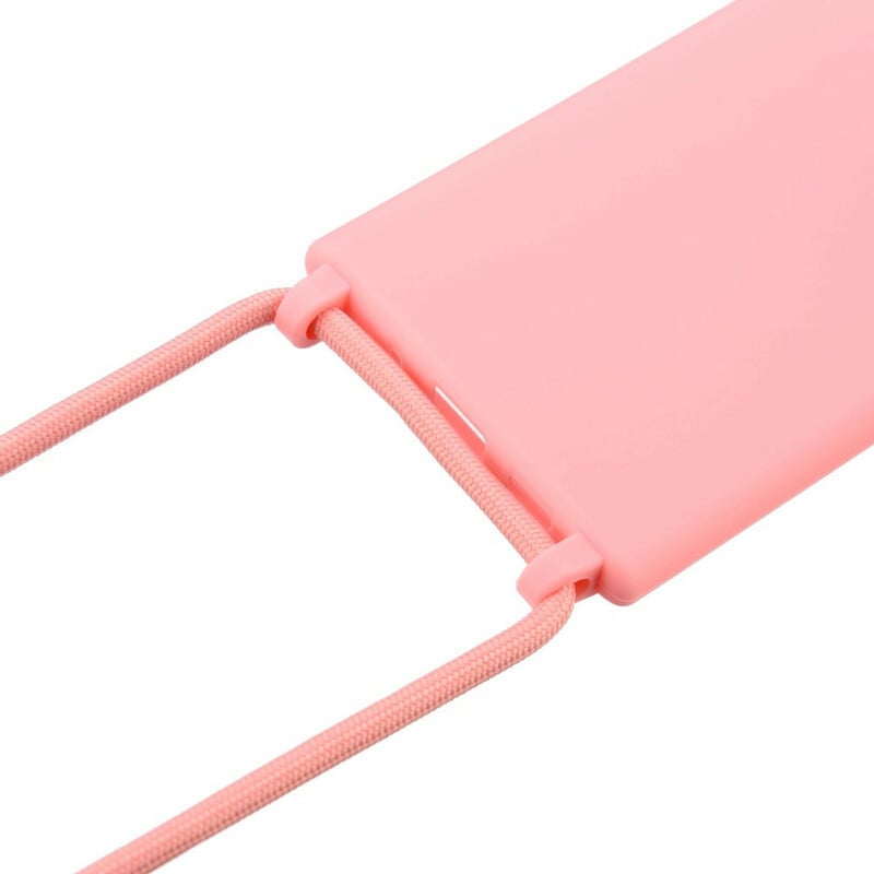 Galaxy Note 10 Plus TPU hoesje met koord roze