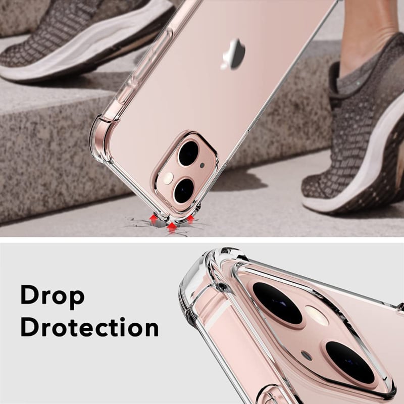 Transparant TPU hoesje met schokbestendige hoeken voor iPhone 14