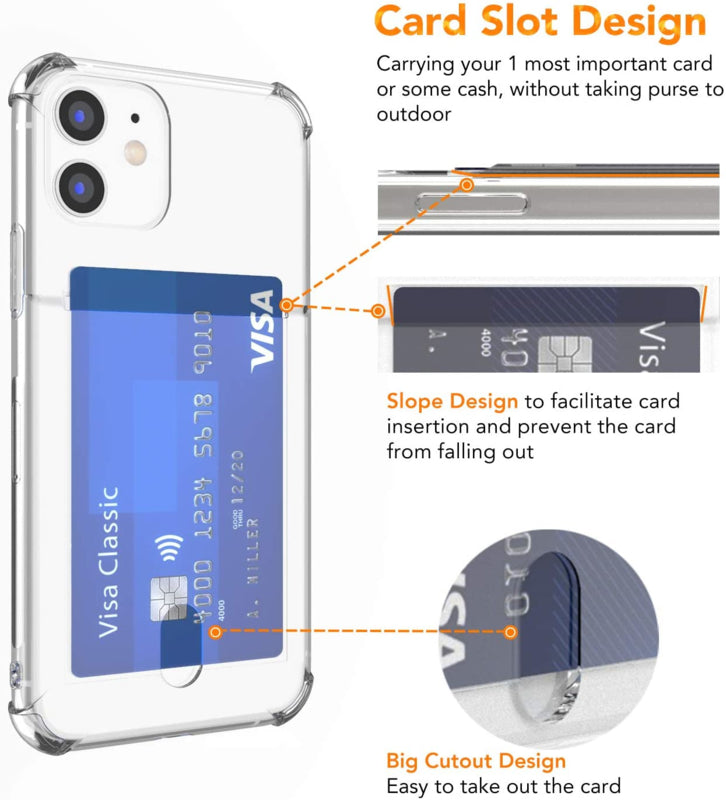 Transparant TPU Telefoonhoesje Met Pasjeshouder voor iPhone 11