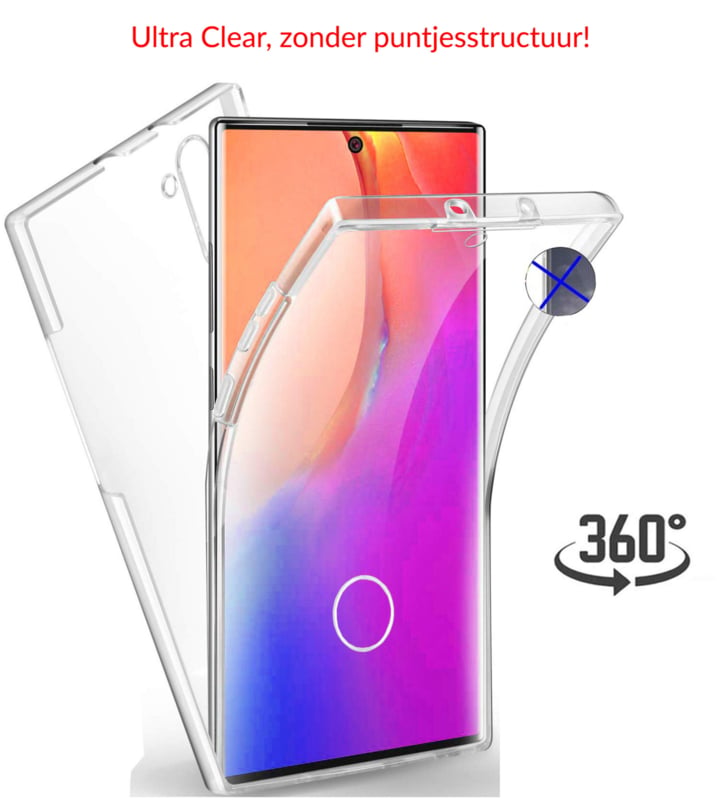 Transparant 360 graden telefoonhoesje voor Galaxy Note 10 Plus
