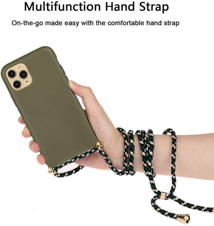 Crossbody TPU Hoesje voor iPhone 16 Pro met Verstelbaar Koord Groen