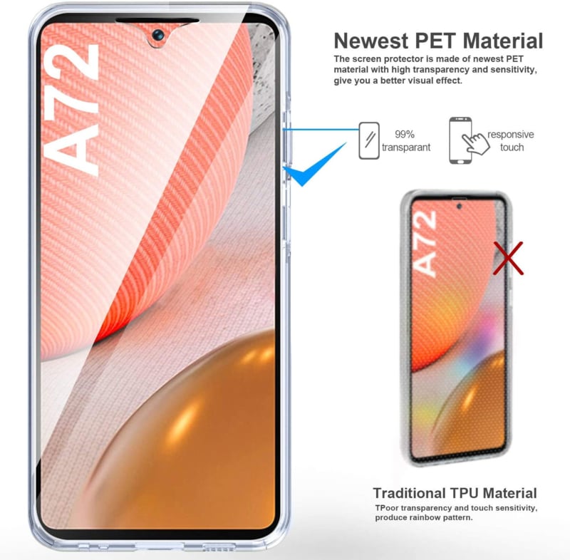 Transparant hybride telefoonhoesje met 360 graden bescherming