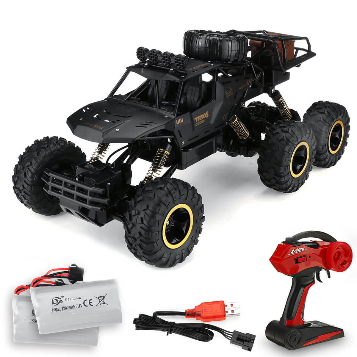 Bestuurbare RC Monstertruck met 6WD Aandrijving