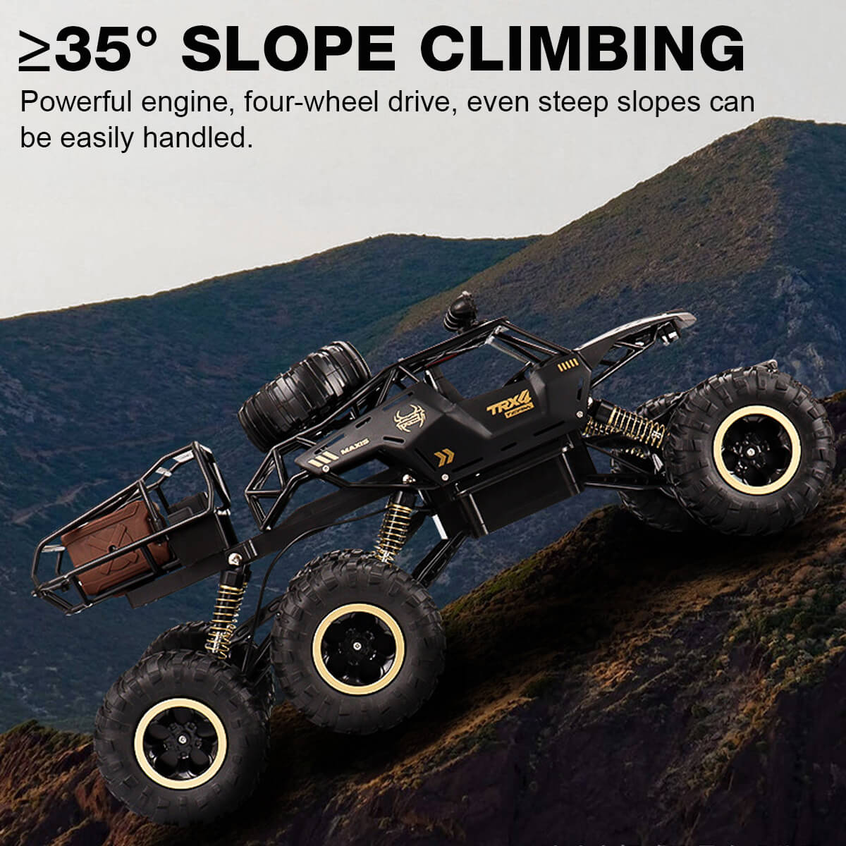 Bestuurbare RC Monstertruck met 6WD Aandrijving