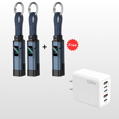 Universele 4-in-1 oplaadkabel met digitaal display