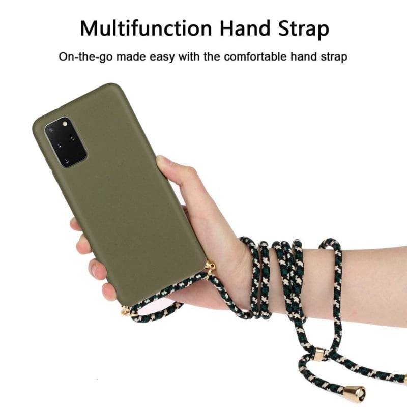 Crossbody TPU Hoesje met Verstelbaar Koord voor Galaxy S20 Plus Groen