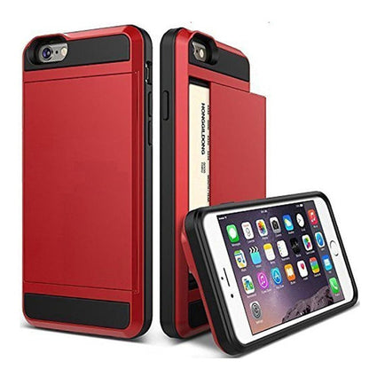 Slide Armor telefoonhoesje met pashouder voor iPhone 6 / 6S