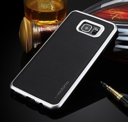 Hybride telefoonhoesje met aluminiumlook voor Galaxy S7 Edge