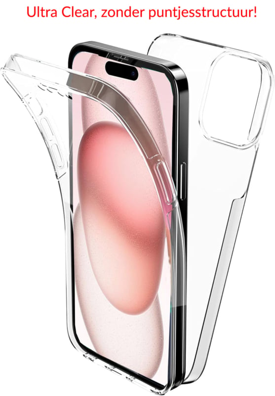Transparant 360 graden telefoonhoesje voor iPhone 16 Plus