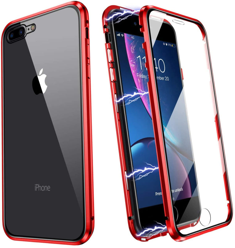 Magnetisch Telefoonhoesje met Dubbelzijdig Glas voor iPhone 7 Plus / 8 Plus