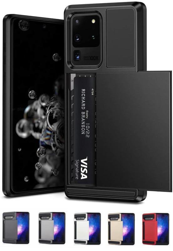 Armor telefoonhoesje met pashouder voor Galaxy S22 Ultra
