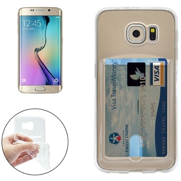 TPU telefoonhoesje voor Galaxy S6 Edge met pasjesvak