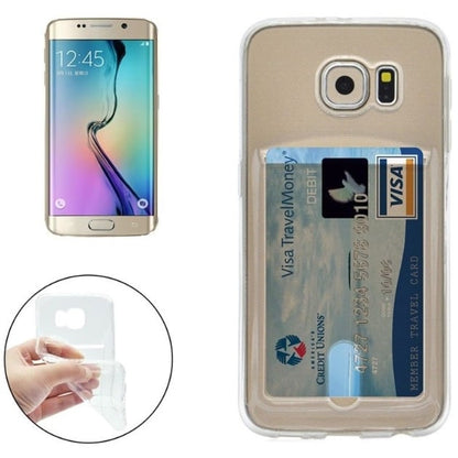 TPU telefoonhoesje voor Galaxy S6 Edge met pasjesvak