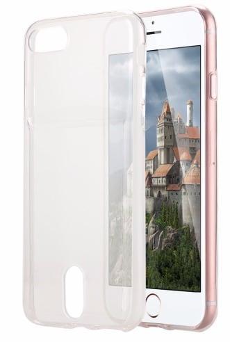 Transparant TPU telefoonhoesje met pasjeshouder voor iPhone 7 / 8 / SE