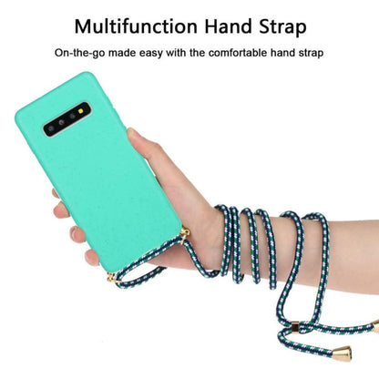 Galaxy S10 TPU hoesje met koord mint