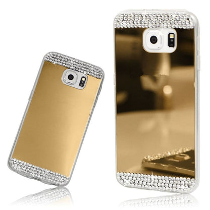 Glanzend spiegelhoesje met strass-steentjes voor Galaxy Note 9