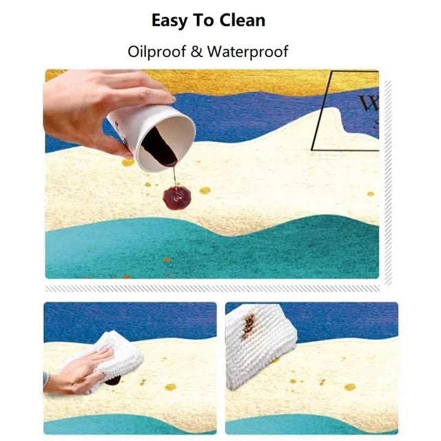 Antislip keukenmat met absorberende toplaag