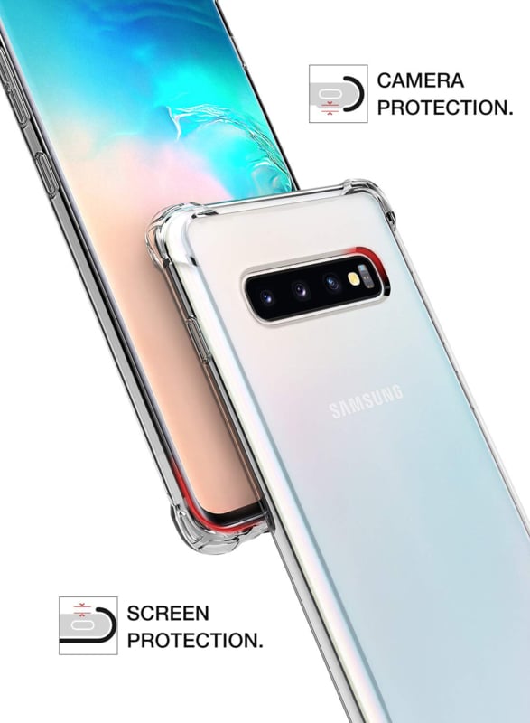 Transparant hybride telefoonhoesje met bumper voor Samsung Galaxy S10
