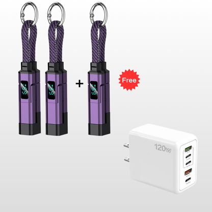 Universele 4-in-1 oplaadkabel met digitaal display