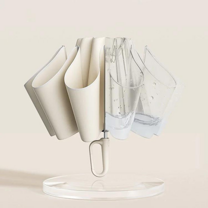 Windbestendige automatische paraplu met reflecterende details