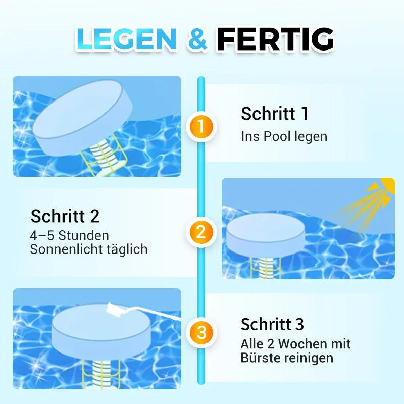Zonne-energie zwembadionisator voor kristalhelder water | LE30244495-2