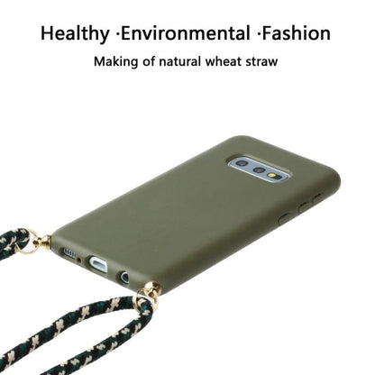 Galaxy S10E TPU hoesje met koord groen
