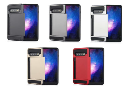 Slide armor telefoonhoesje met pashouder voor Galaxy S10 Plus