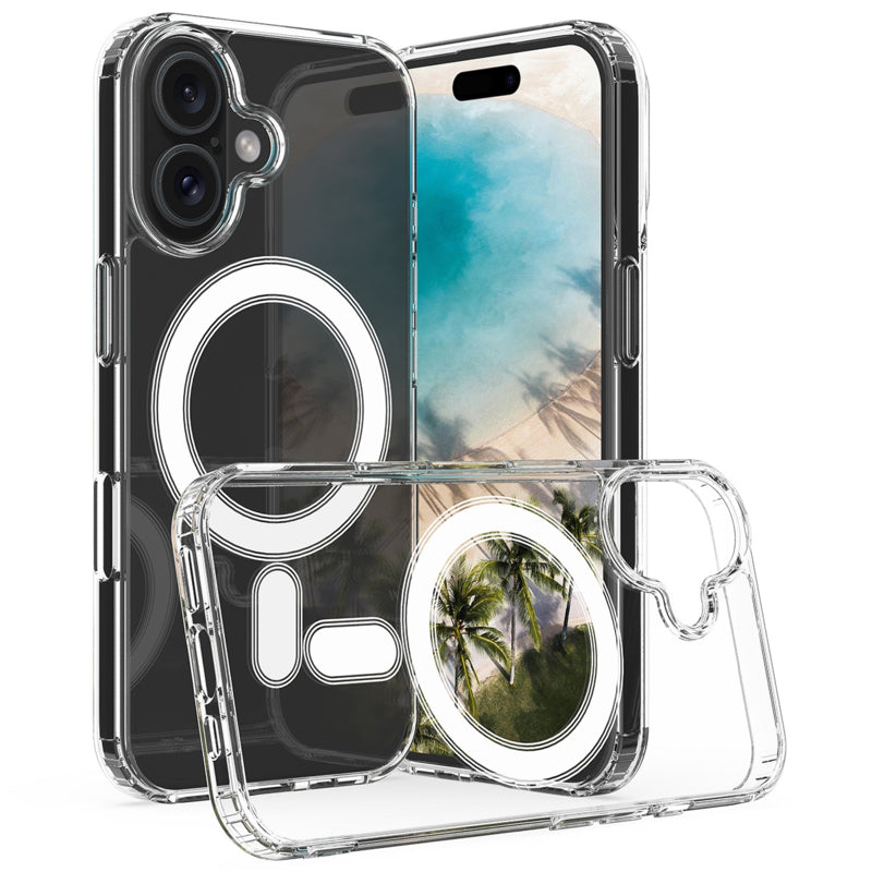 Transparant iPhone 16 Plus hoesje met MagSafe