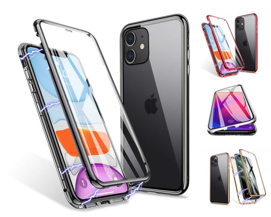 Magnetisch telefoonhoesje met dubbelzijdig glas voor iPhone 11